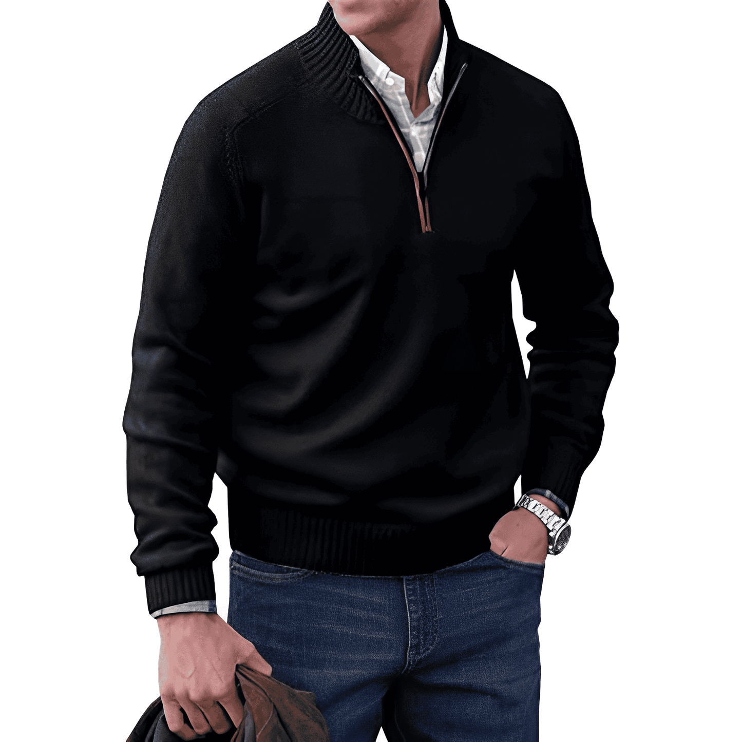 Rick™ - Maglione in cashmere con zip