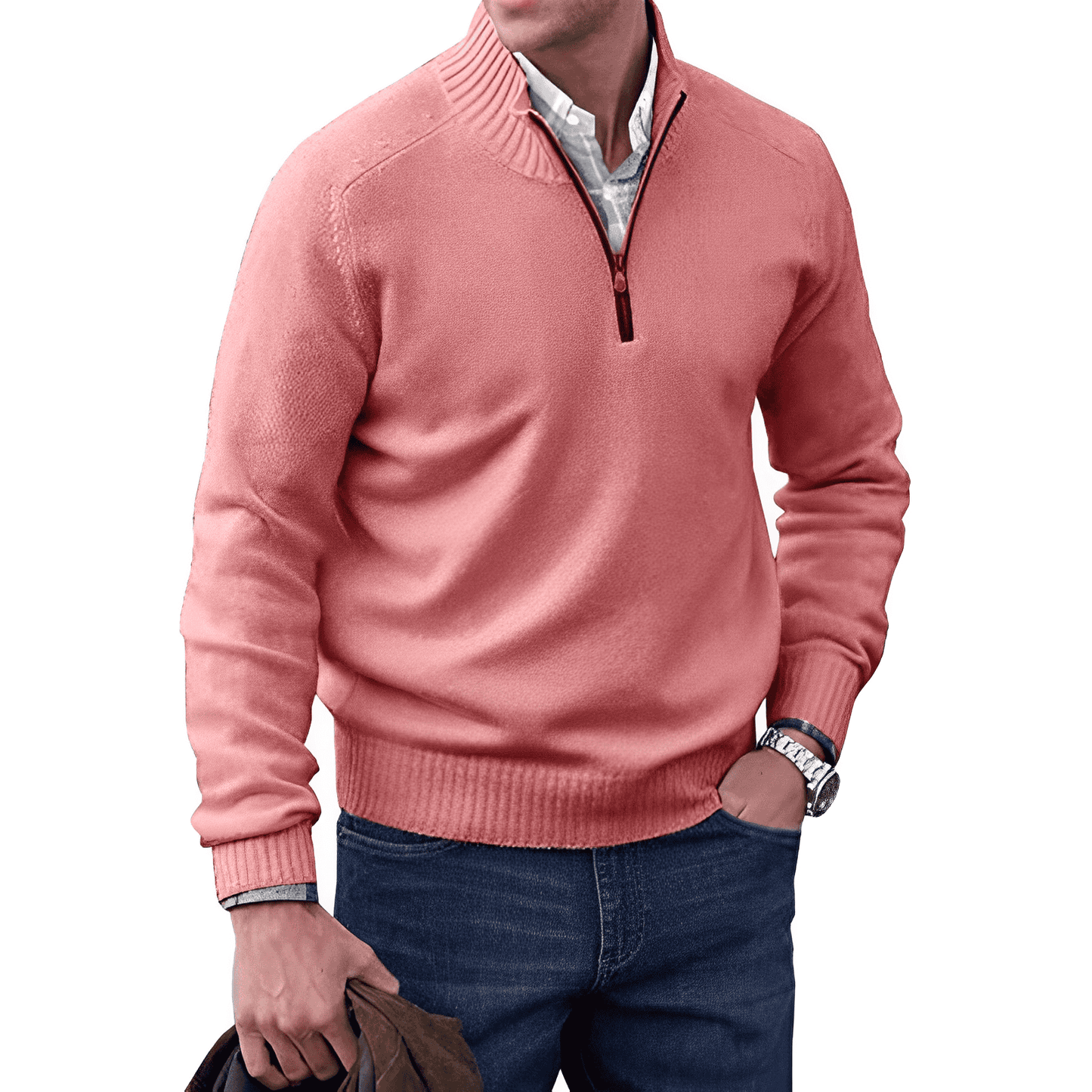 Rick™ - Maglione in cashmere con zip