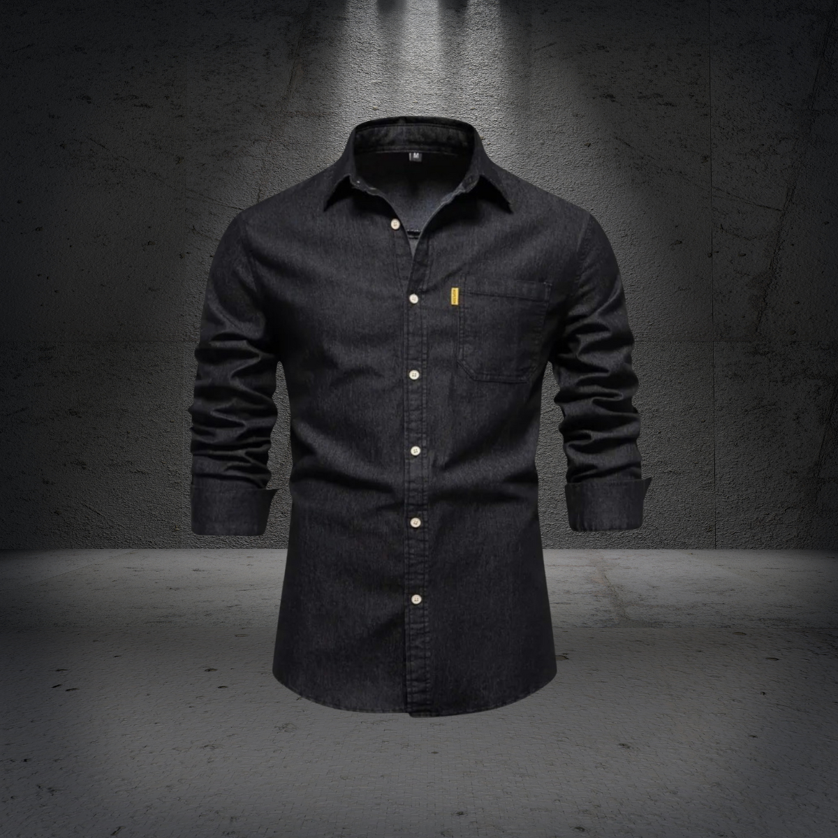 Victor™ | Camicia in Denim Elegante con Vestibilità Slim