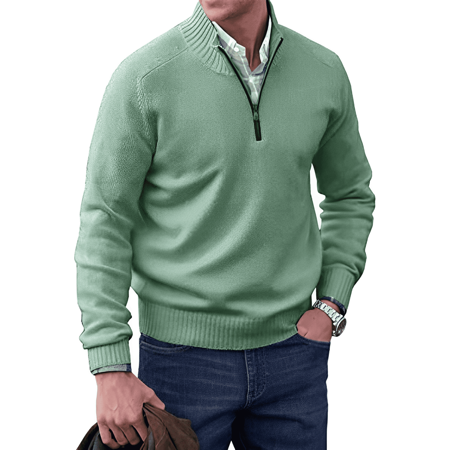 Rick™ - Maglione in cashmere con zip