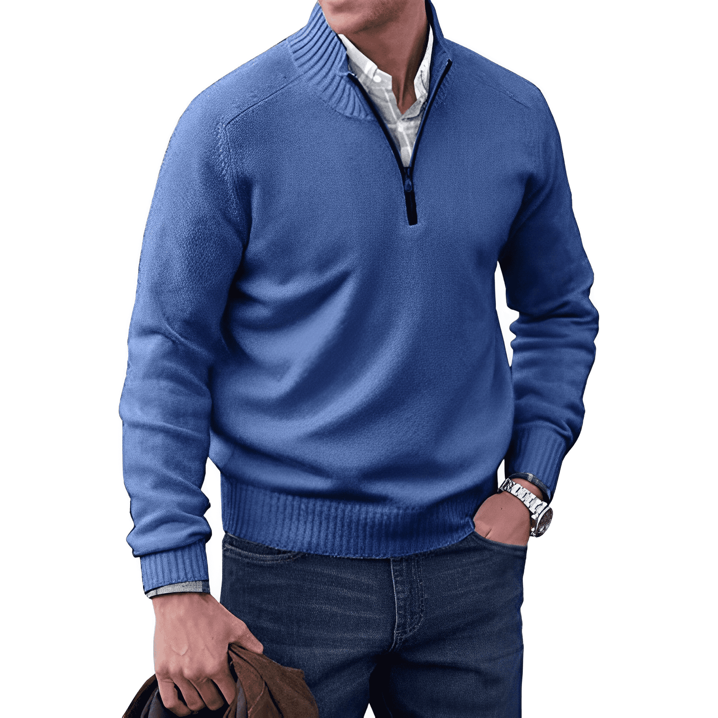 Rick™ - Maglione in cashmere con zip